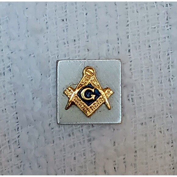 Vintage Masonic Square & Compass Tie Tac / Lapel Pin 12 mm - Picture 12 of 12